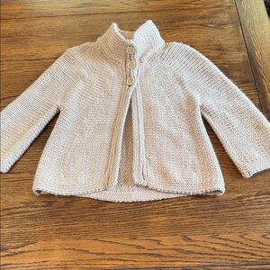 Lutz & Patmos Chunky Merino Wool Cardigan Sweater L Neutral Luxury Knit